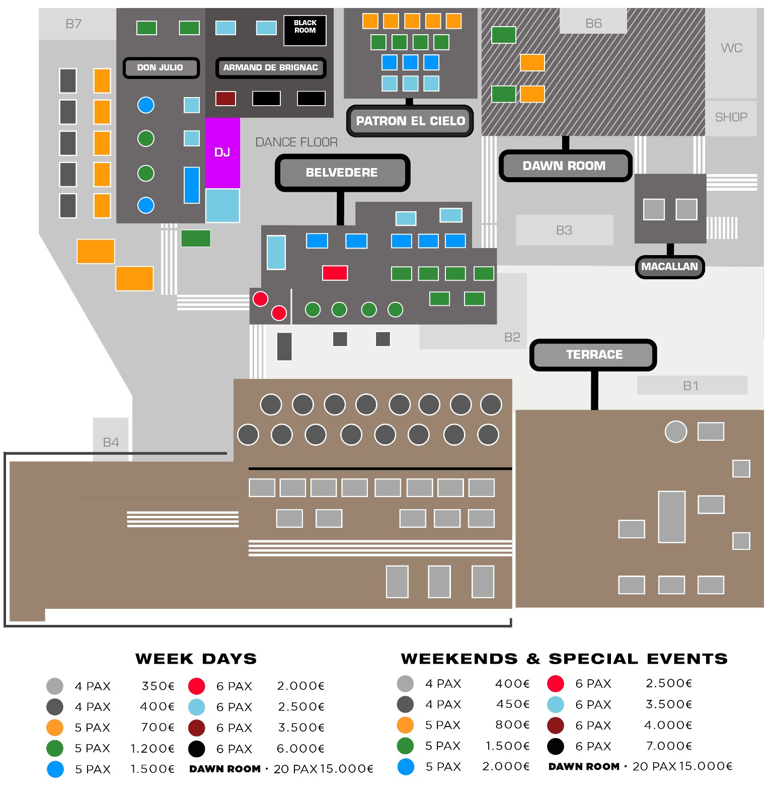 Imagen de plano de la organización: Opium Barcelona