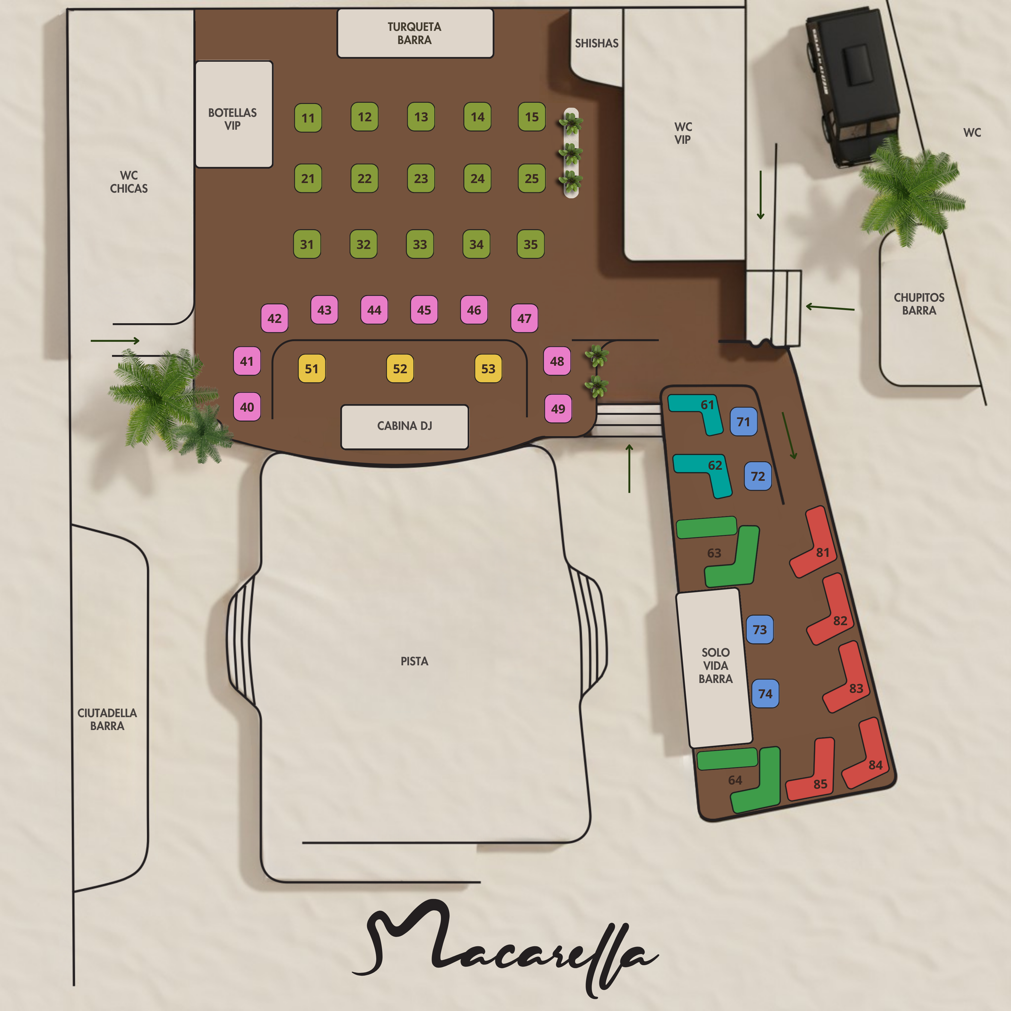 Mapa de mesas