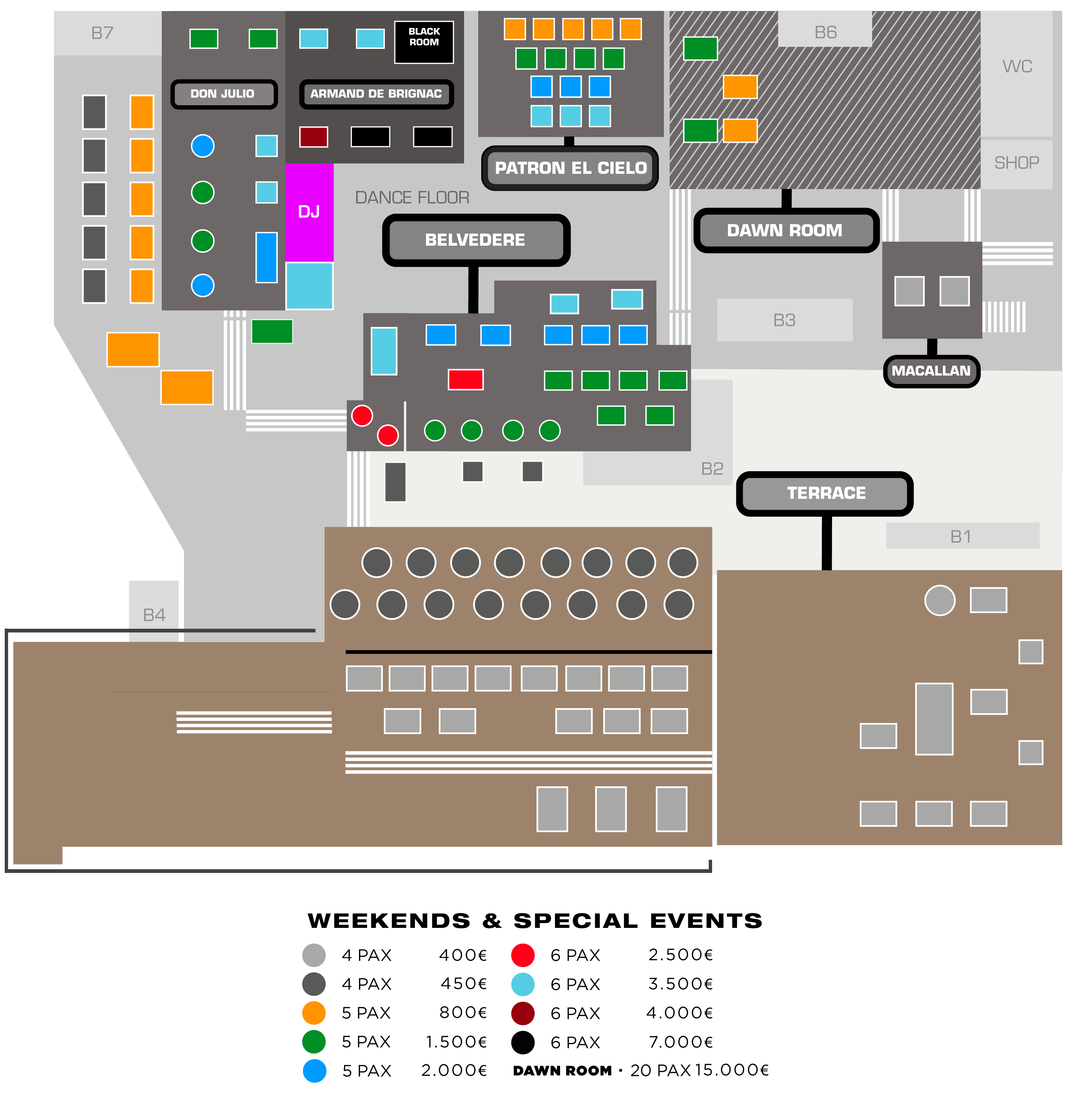 Mapa de mesas