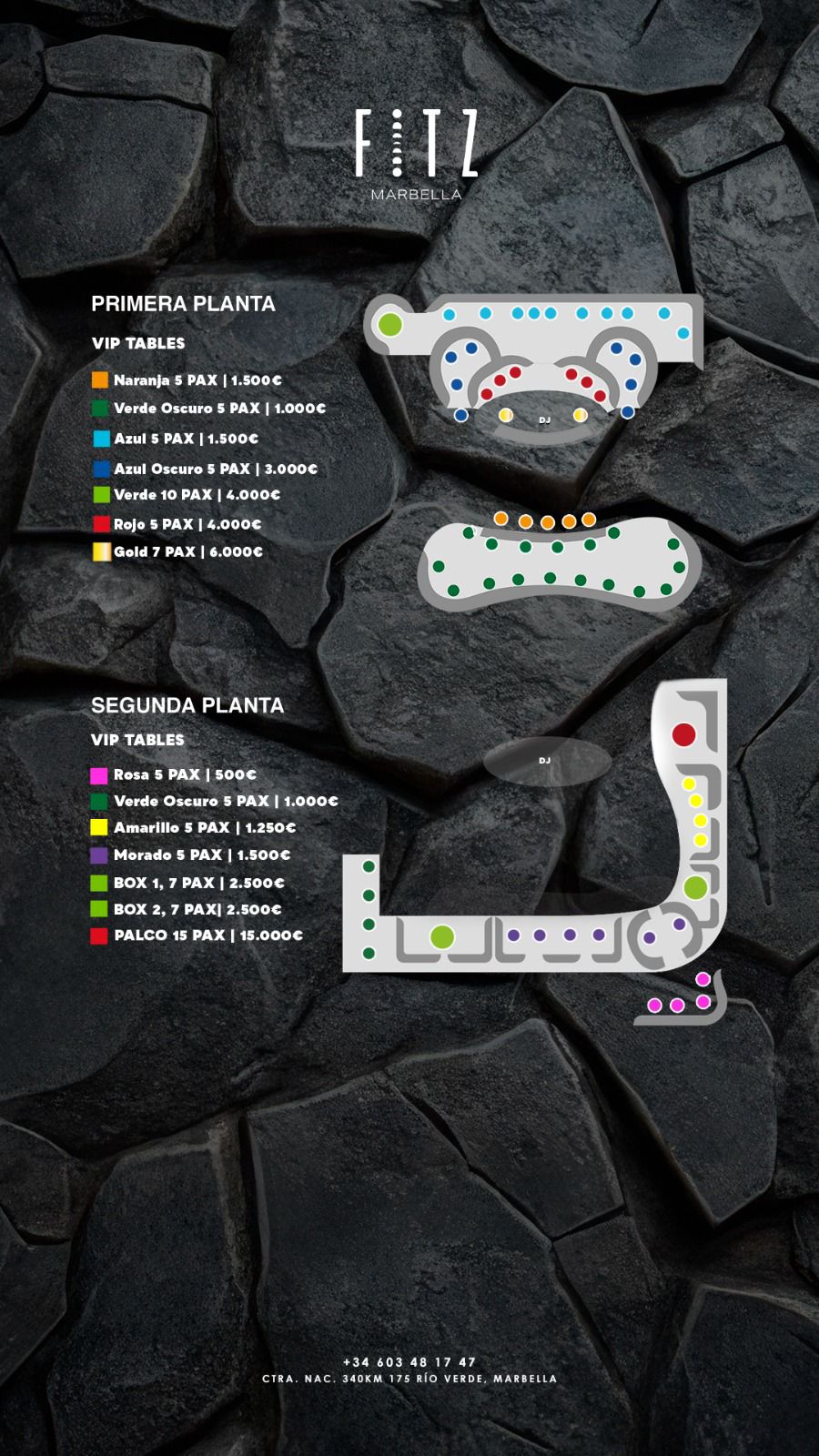 Mapa de mesas