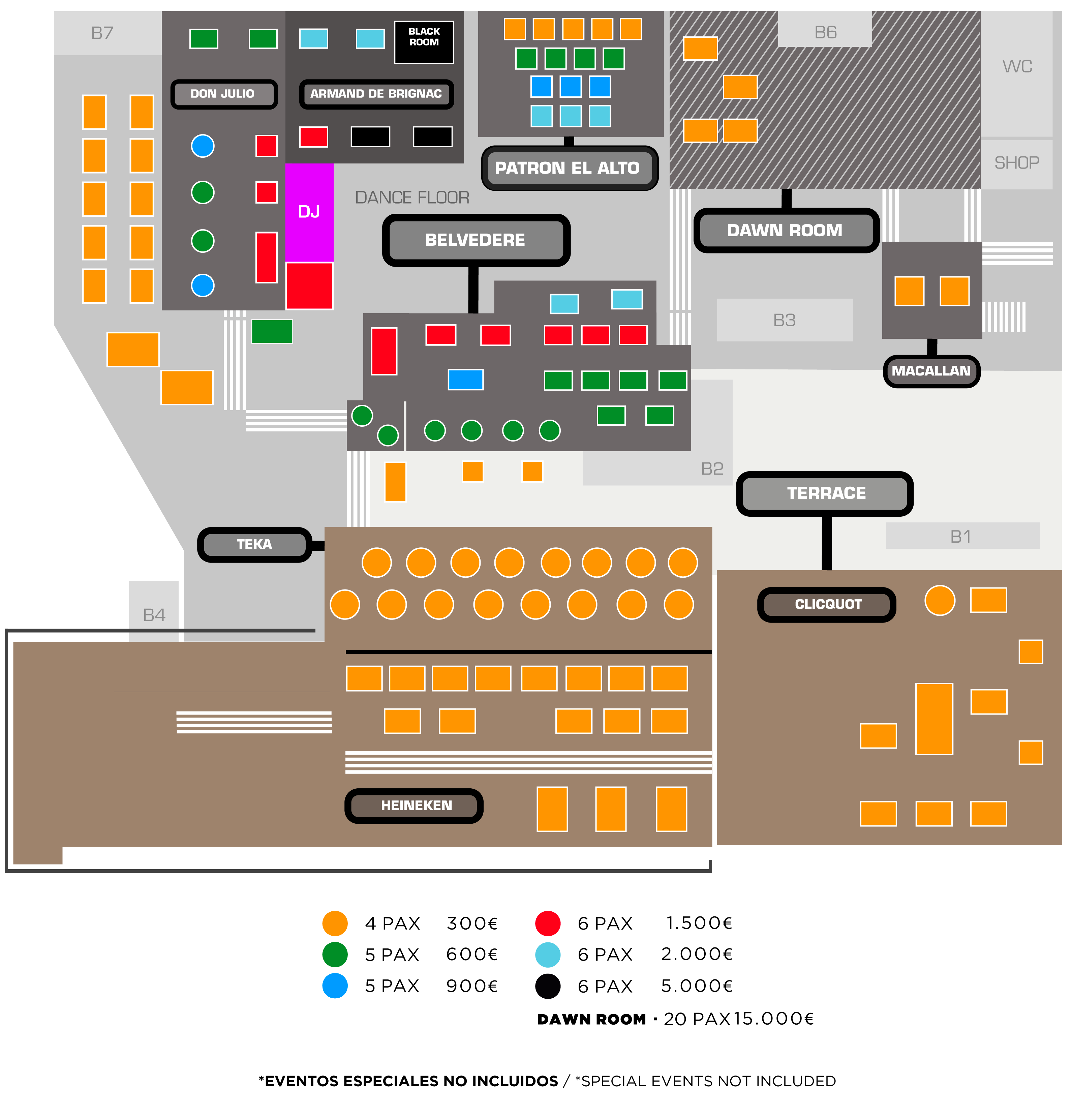 Mapa de mesas