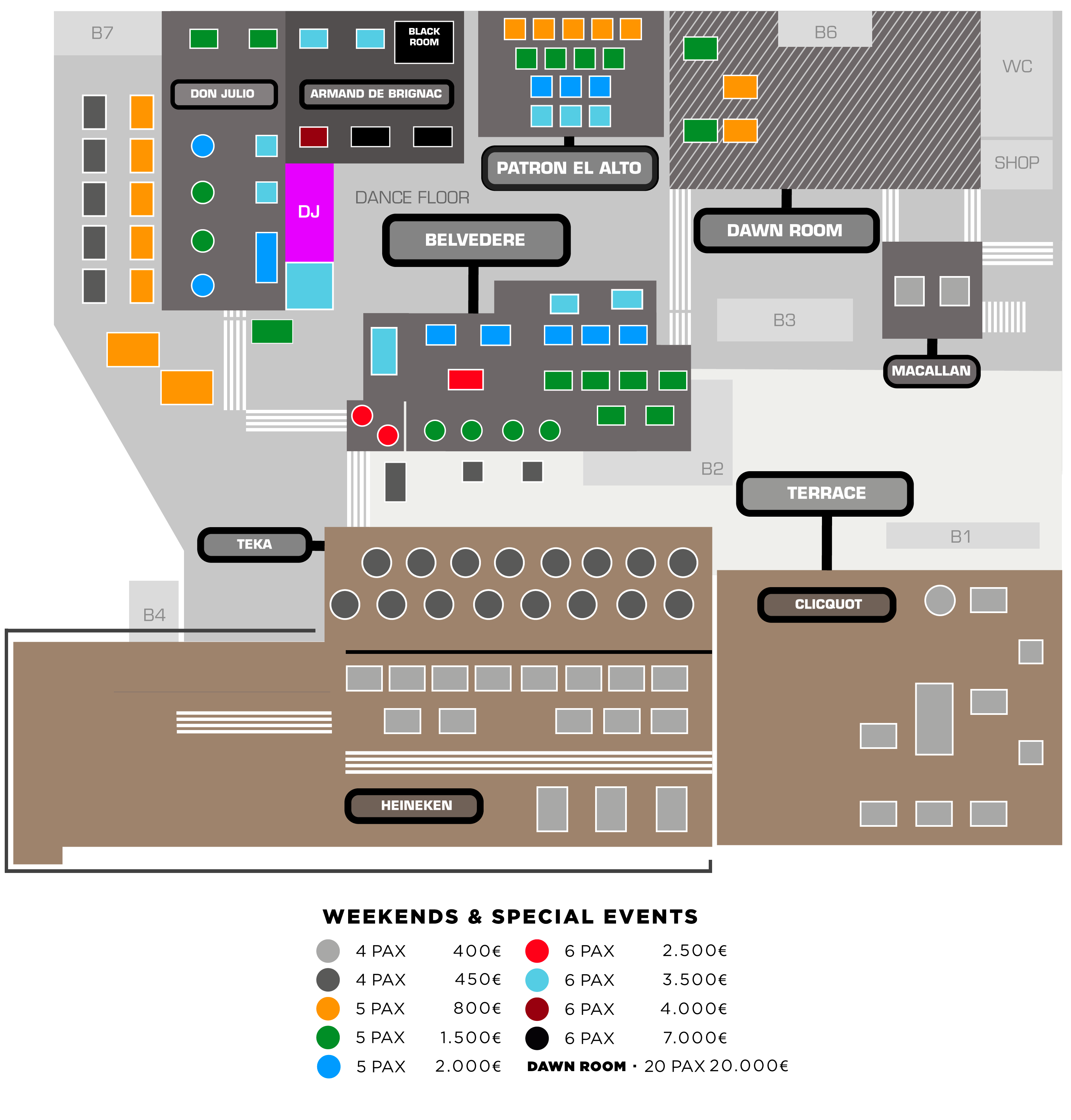 Mapa de mesas