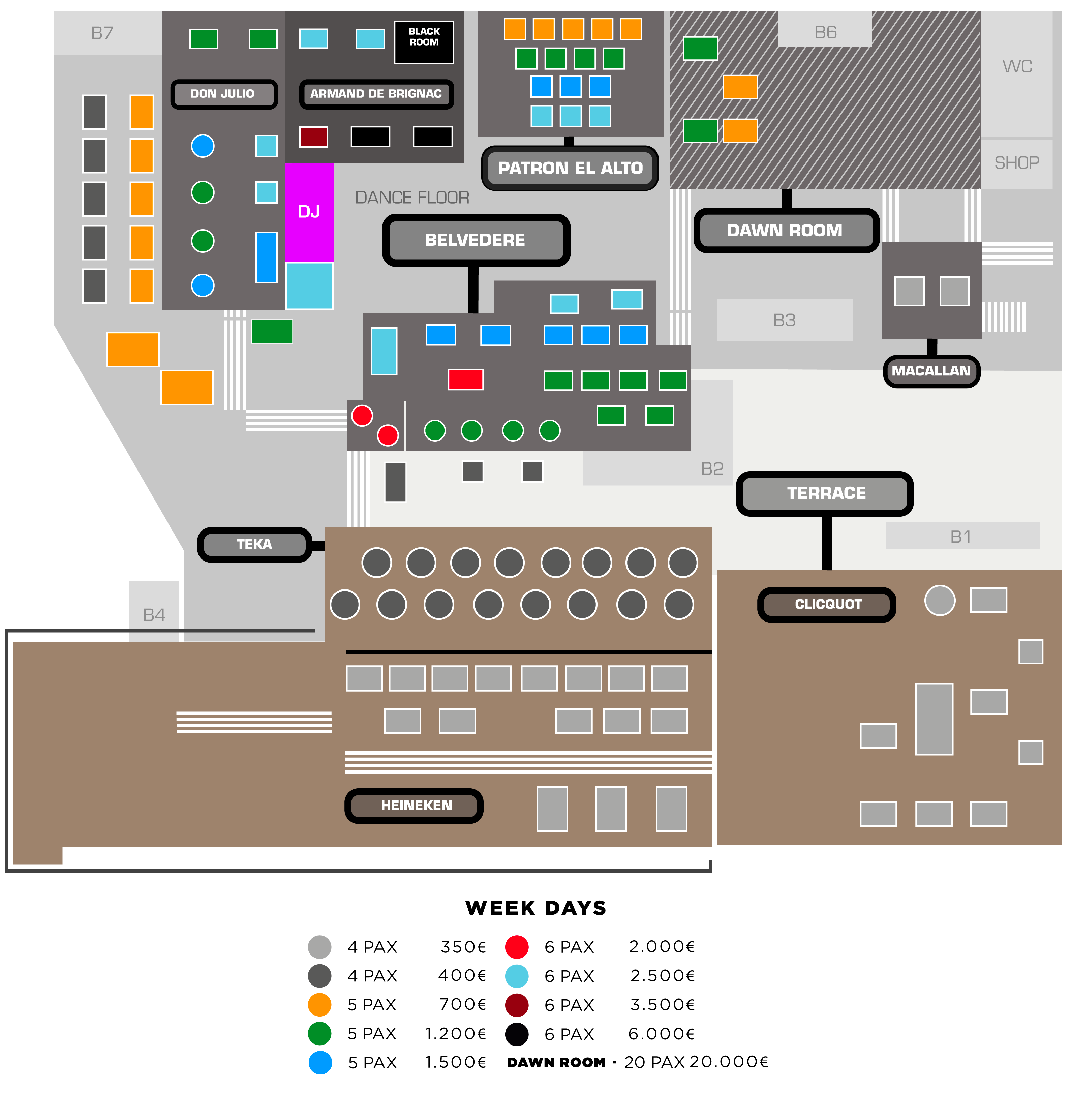 Mapa de mesas