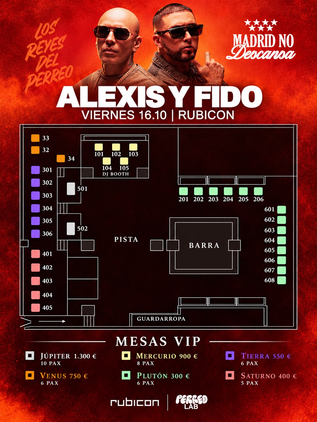 Mapa de mesas